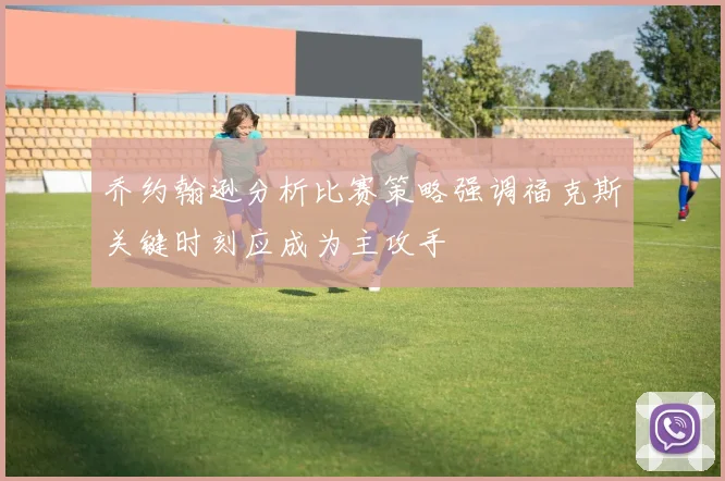 乔约翰逊分析比赛策略强调福克斯关键时刻应成为主攻手